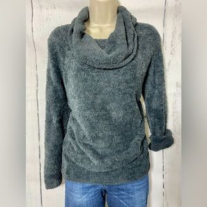 Cozy gray cowl neck sweatshirt